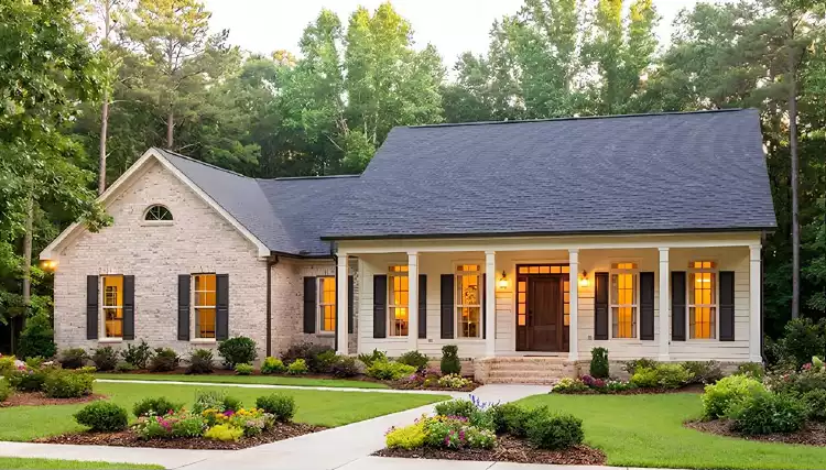 image of side entry garage house plan 3665