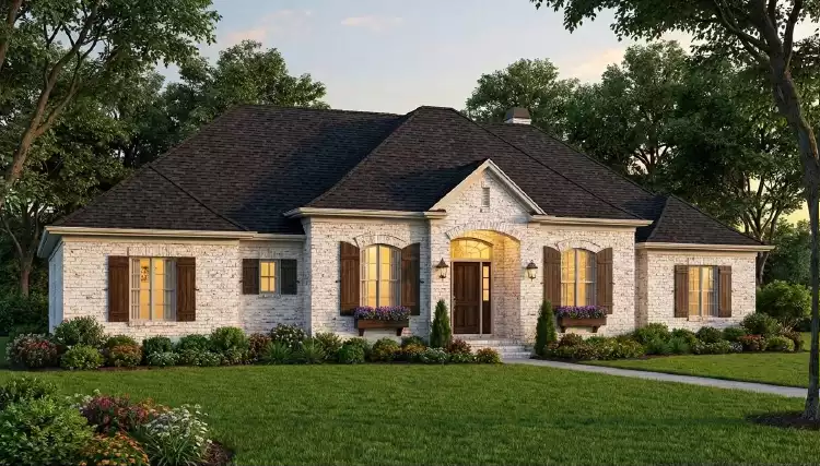 image of french country house plan 3671