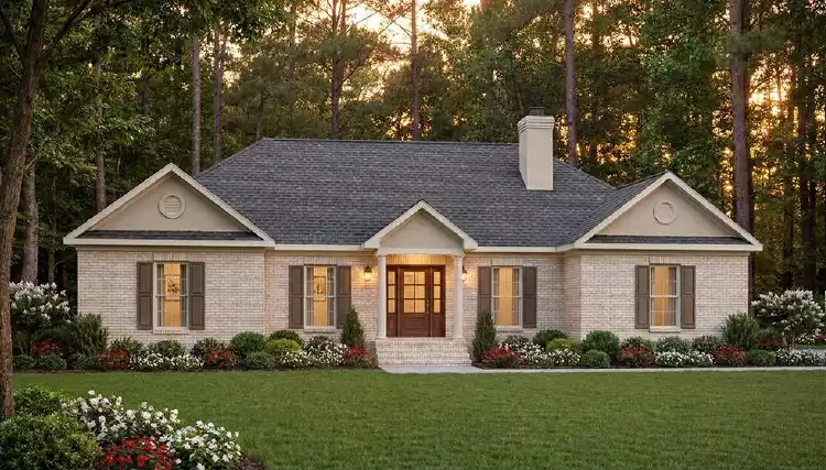 image of small ranch house plans with porches plan 5460