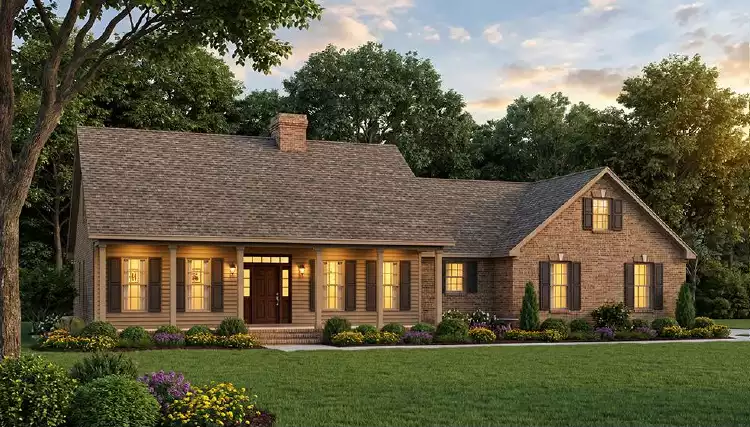 image of side entry garage house plan 5557