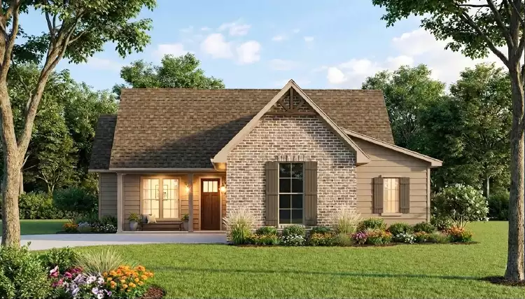 image of small cottage house plan 7381