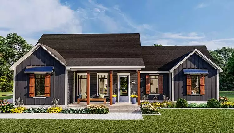 image of affordable modern farmhouse plan 7429