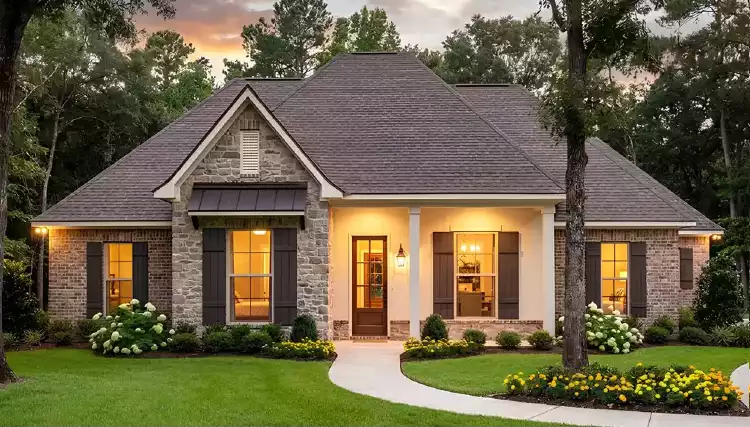 image of single story country house plan 7448