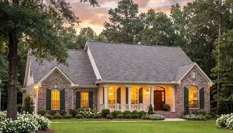 image of side entry garage house plan 7768