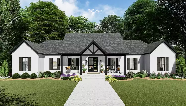image of side entry garage house plan 9138