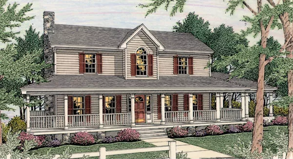 image of 2 story southern house plan 3526