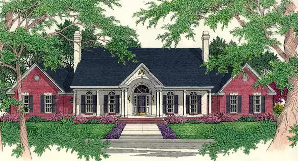 image of colonial house plan 5277