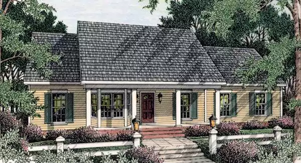 image of single story cottage house plan 5138