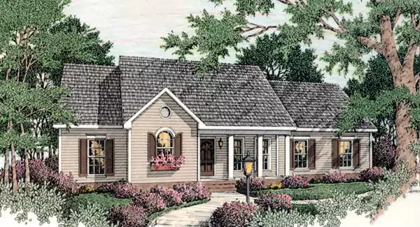 image of single story cottage house plan 5139