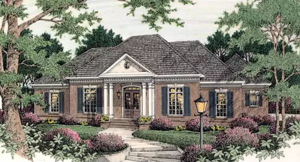 image of colonial house plan 5141