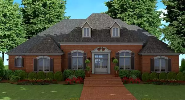 image of colonial house plan 5609