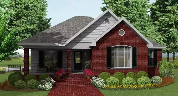 image of single story cottage house plan 5610