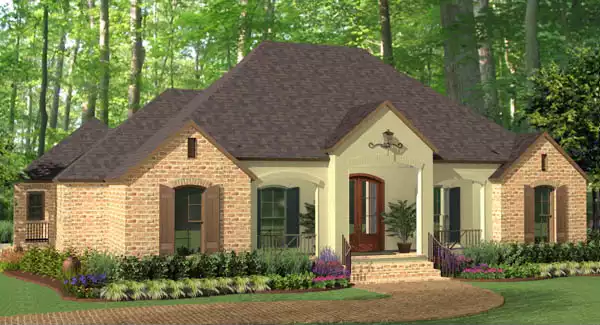 image of french country house plan 7035