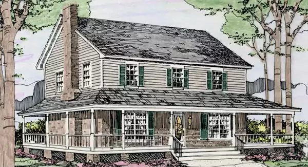 image of small farmhouse plan 3455