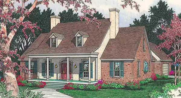 image of single story country house plan 3456