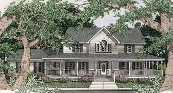 image of 2 story country house plan 3617