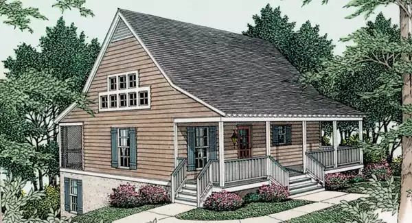 image of small lake house plans with loft plan 3485