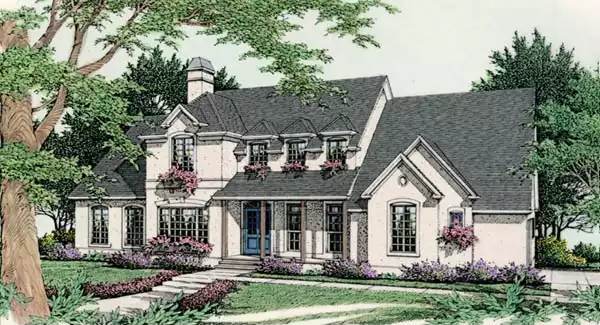 image of french country house plan 3487