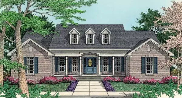 image of 1.5 story house plan 3490