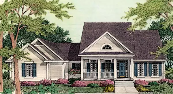 image of single story cottage house plan 3500