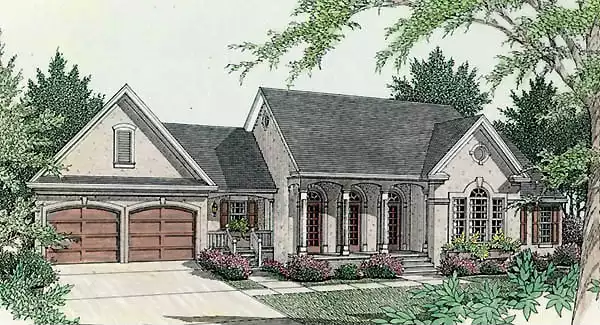 image of colonial house plan 3516