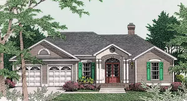 image of ranch house plan 3517