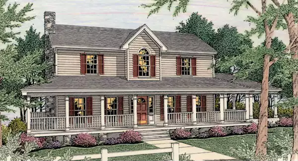 image of small farmhouse plan 3526