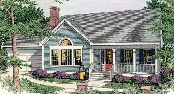 image of single story cottage house plan 3624