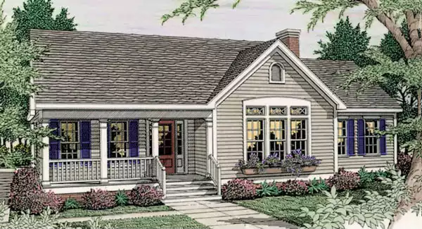 image of small southern house plan 3626