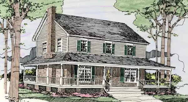 image of small farmhouse plan 3627