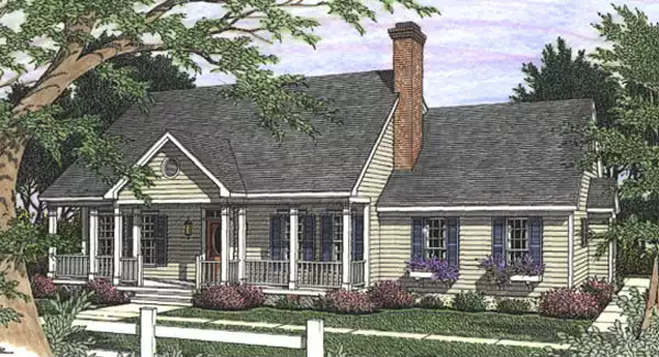 image of single story country house plan 3628