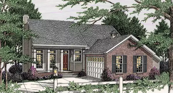 image of 1.5 story house plan 3656
