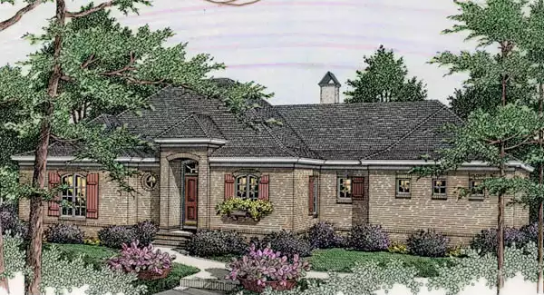 image of french country house plan 3673