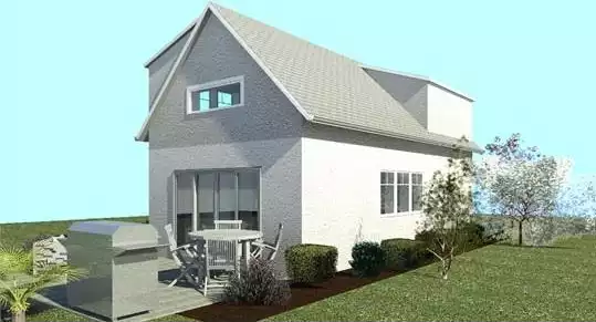 image of tiny beach house plan 4300