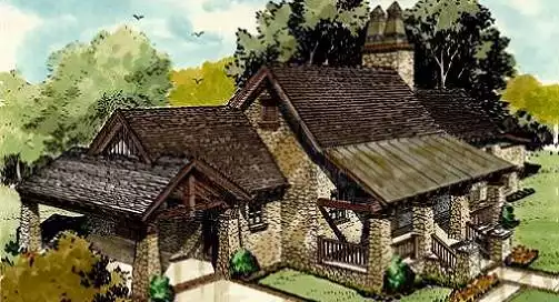 image of small southern house plan 2192