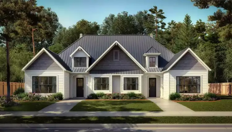 image of duplex house plan 3140