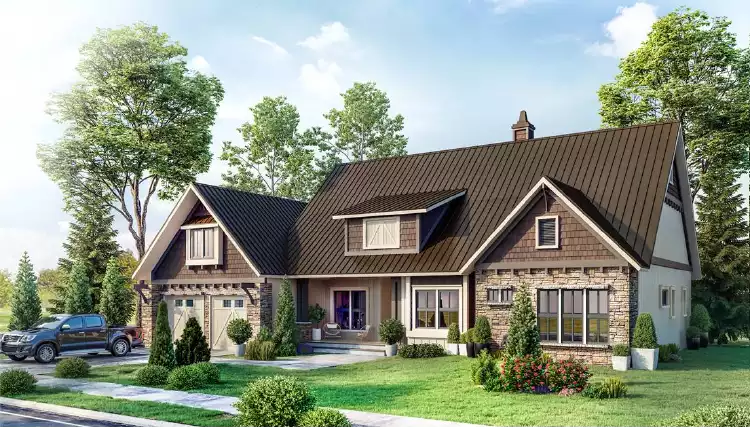 image of 1.5 story house plan 4989