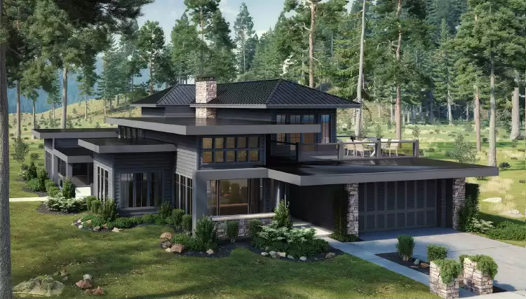 image of contemporary house plan 9153