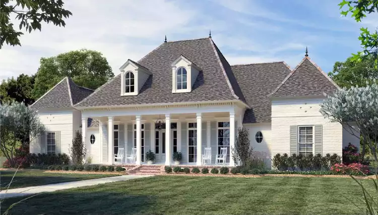 image of french country house plan 1094