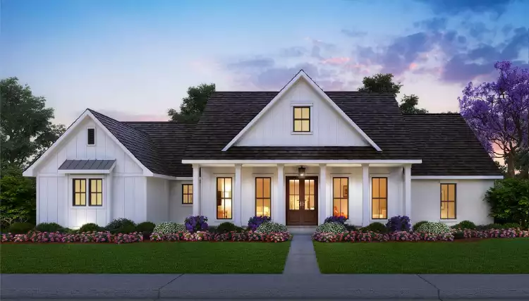 image of side entry garage house plan 4305