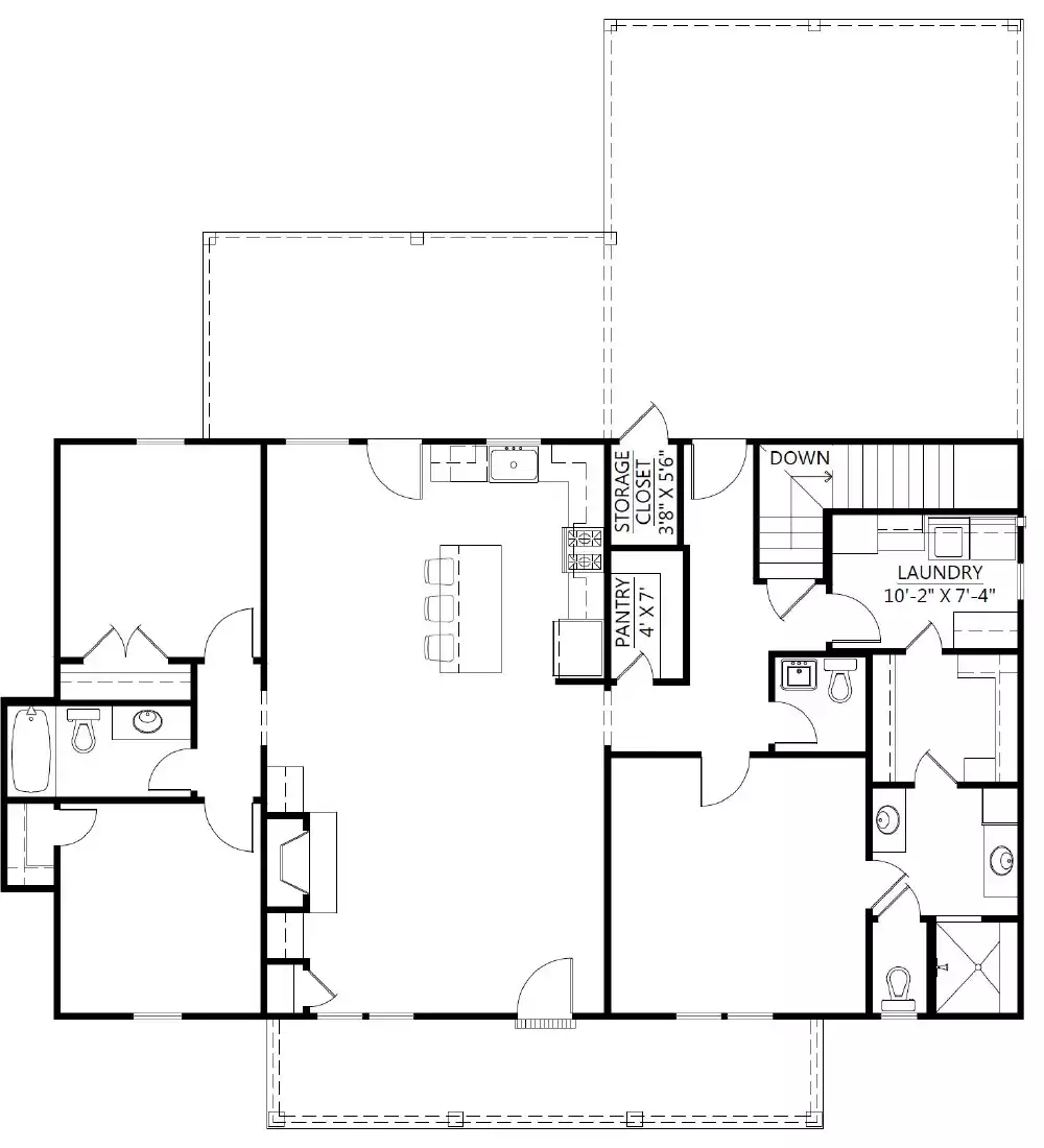 Adorable Country Farmhouse Style House Plan 5907: Honeydew - 5907, image size:1000x1100