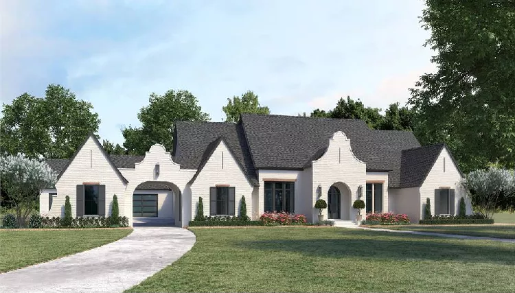 image of large french country house plan 8735