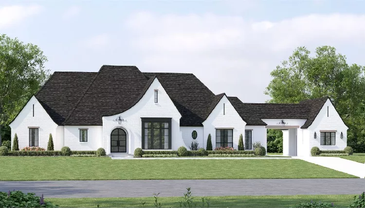image of large french country house plan 9977