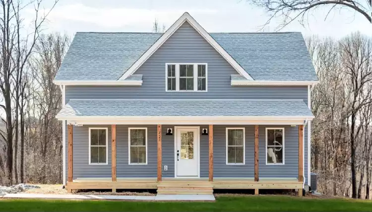 image of small modern farmhouse plan 11677