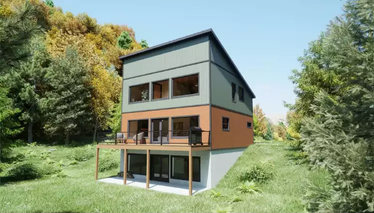 image of small modern farmhouse plan 11706