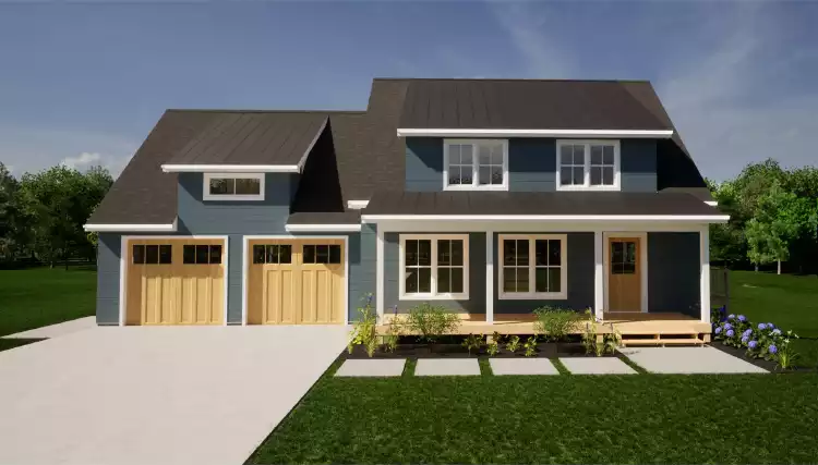 image of small modern farmhouse plan 11775