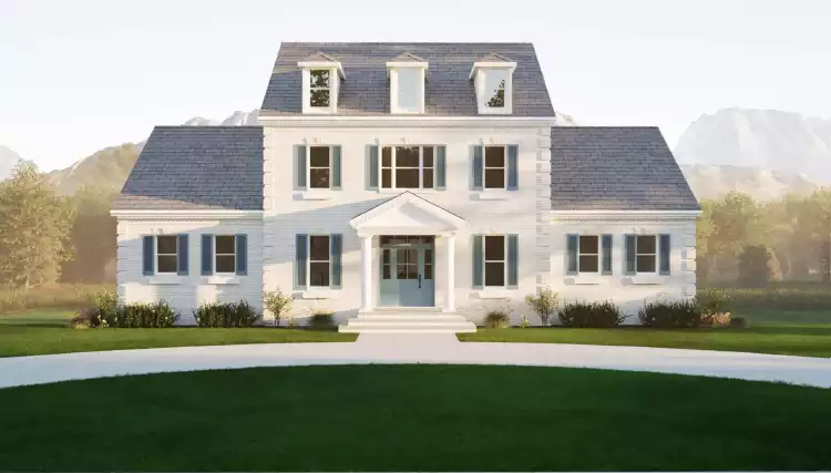 image of colonial house plan 11788