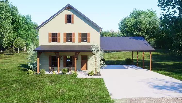 image of affordable modern farmhouse plan 11837