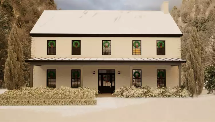 image of colonial house plan 11906