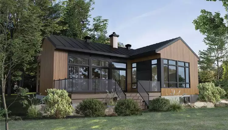 image of tiny lake house plan 1002